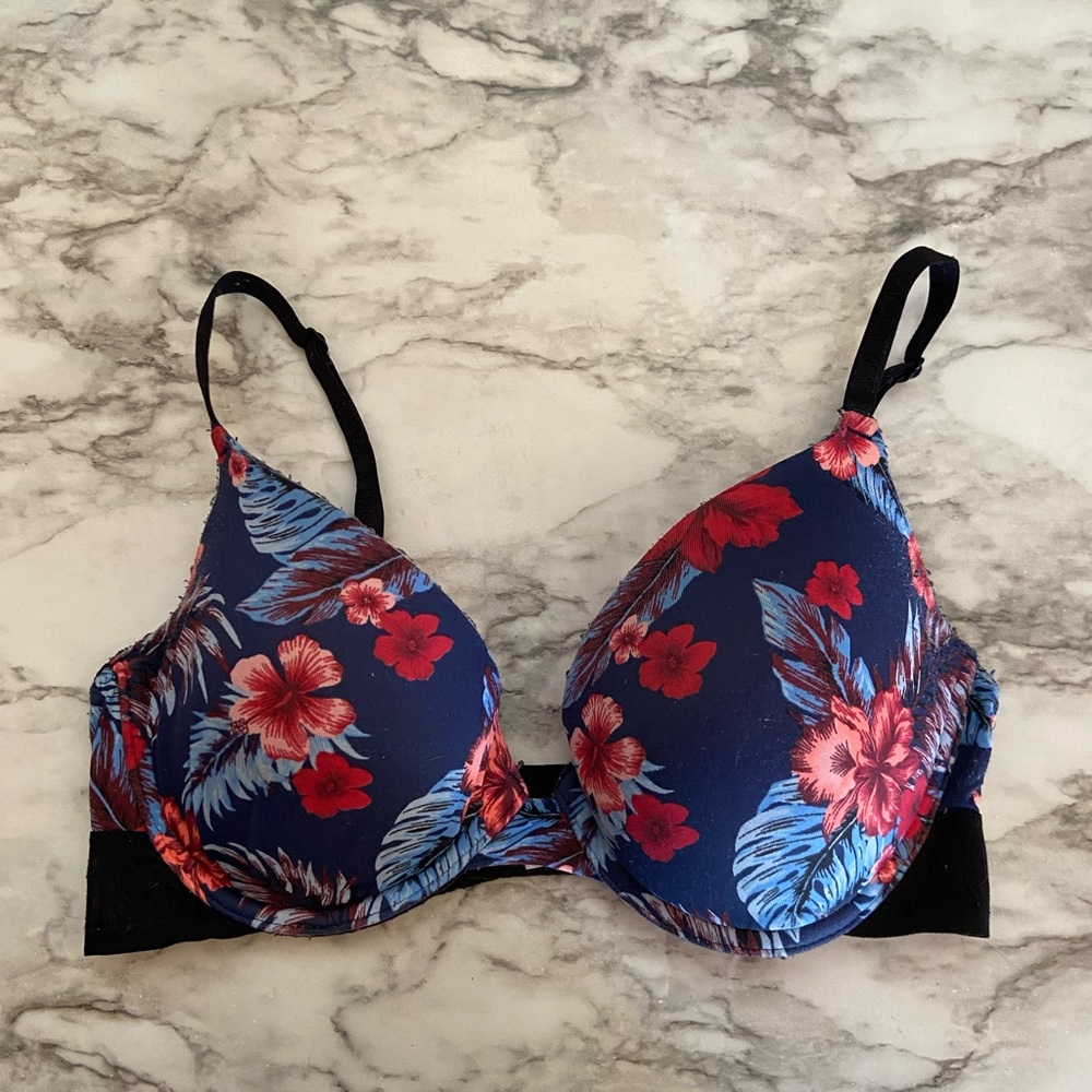 Floral PINK bra